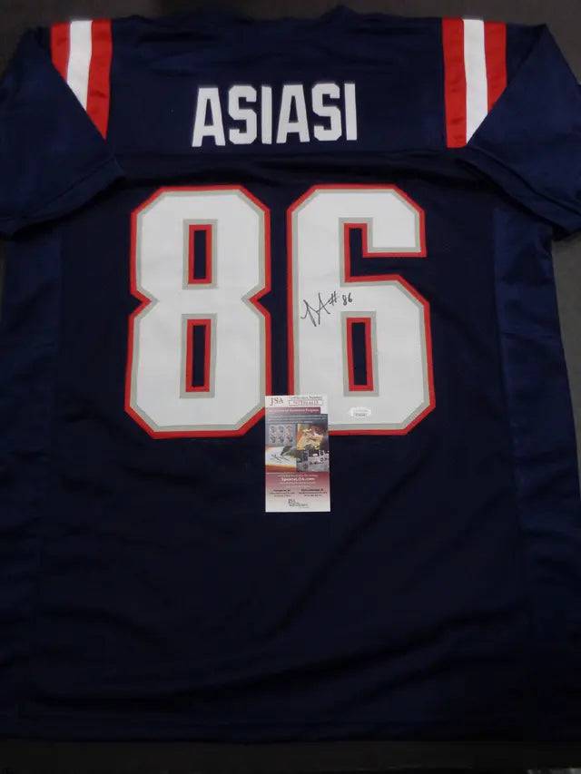 Devin Asiasi New England Patriots Autographed Custom Football Jersey JSA W coa (Online Order Only)