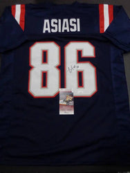 Devin Asiasi New England Patriots Autographed Custom Football Jersey JSA W coa (Online Order Only)