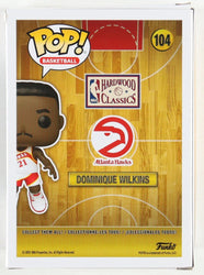 Dominique Wilkins Signed Hawks #104 Funko Pop! Vinyl Figure (JSA) (Online Order Only)