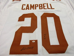 Earl Campbell of the Texas Longhorns signed autographed football jersey PAAS COA 060 (Online Order Only)