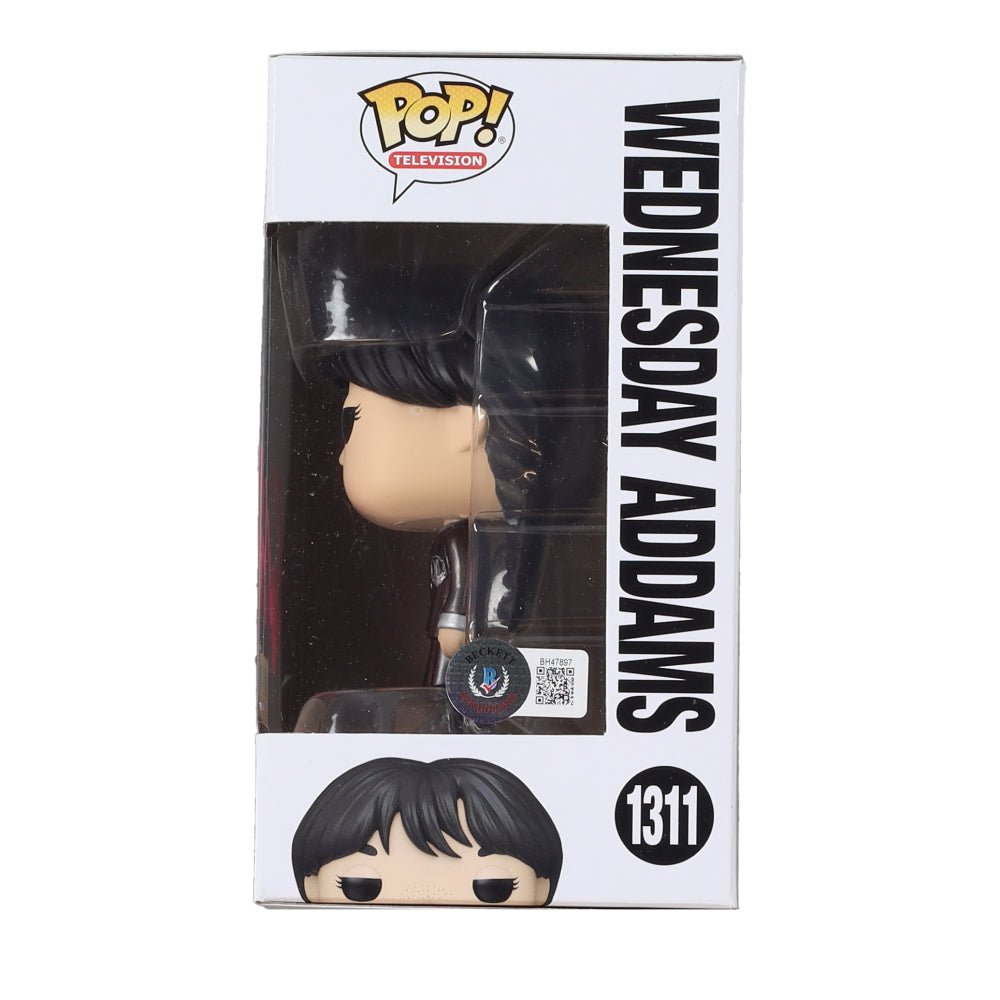 Emma Myers Signed "Wednesday" #1311 Wednesday Addams Funko Pop! Vinyl Figure (Beckett) (Online Order Only)