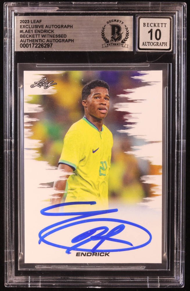 Endrick 2023 Leaf Exclusive Autograph #LAE1 (BGS Authentic | Auto 10) Beckett Witnessed (Online Order Only)
