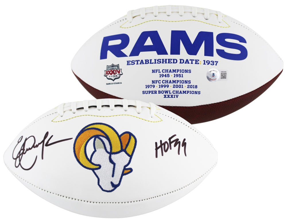 Eric Dickerson Signed Rams Logo Football Inscribed "HOF 99" (Beckett) (Online Order Only)