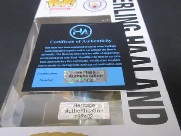 Erling Haaland Signed Funko Pop #60 Manchester City Heritage COA (Online Order Only)
