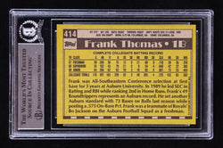 Frank Thomas Signed 1990 Topps #414B RC (BGS) Rookie Card (Online Order Only)