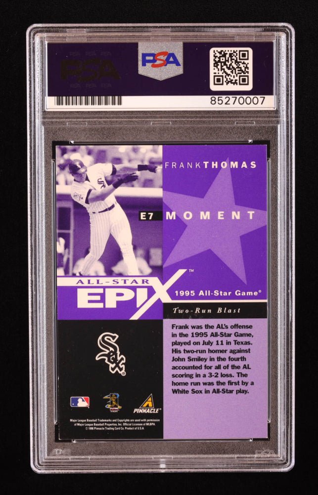 Frank Thomas Signed 1998 Pinnacle Epix Moment Purple #E7 (PSA | Auto 10) (Online Order Only)