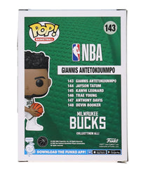 Giannis Antetokounmpo Signed Bucks #143 Funko Pop! Vinyl Figure (JSA) JSA Witnessed (Online Order Only)