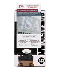 Giannis Antetokounmpo Signed Bucks #143 Funko Pop! Vinyl Figure (JSA) JSA Witnessed (Online Order Only)