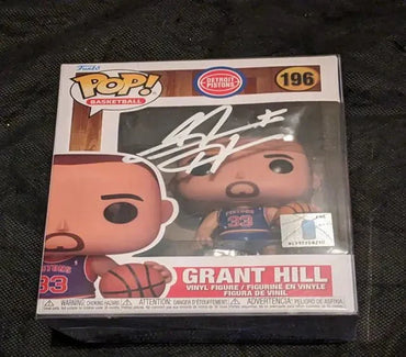Grant Hill Signed Funko Pop NBA Legends Detroit Pistons Grant Hill #196 (Rookie Season) 105411 (Online Order Only)