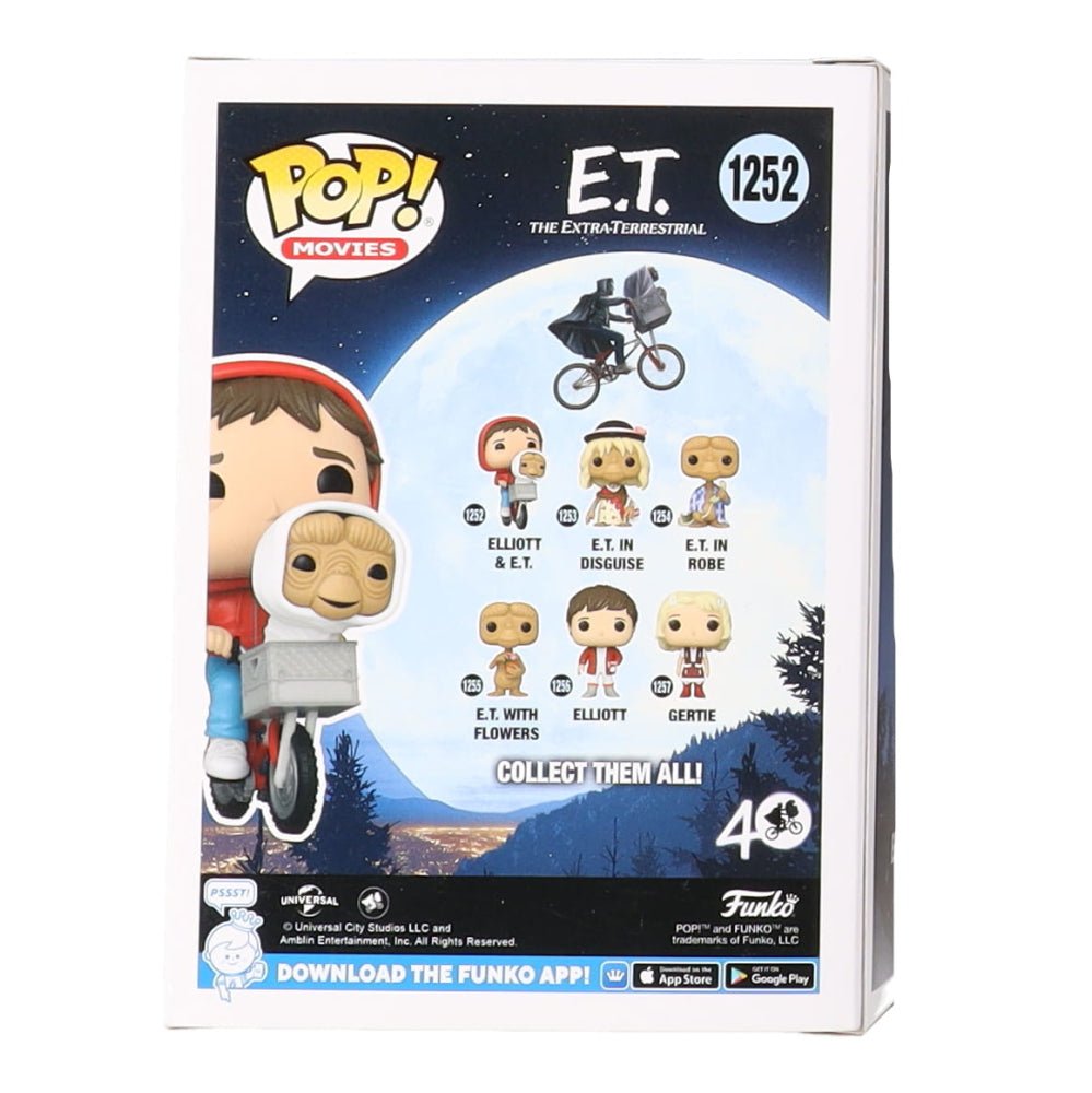 Henry Thomas Signed "E.T." #1252 Elliott & E.T. Funko Pop! Vinyl Figure Inscribed "Hang On!" & "Elliott" (AutographCOA) (Online Order Only)