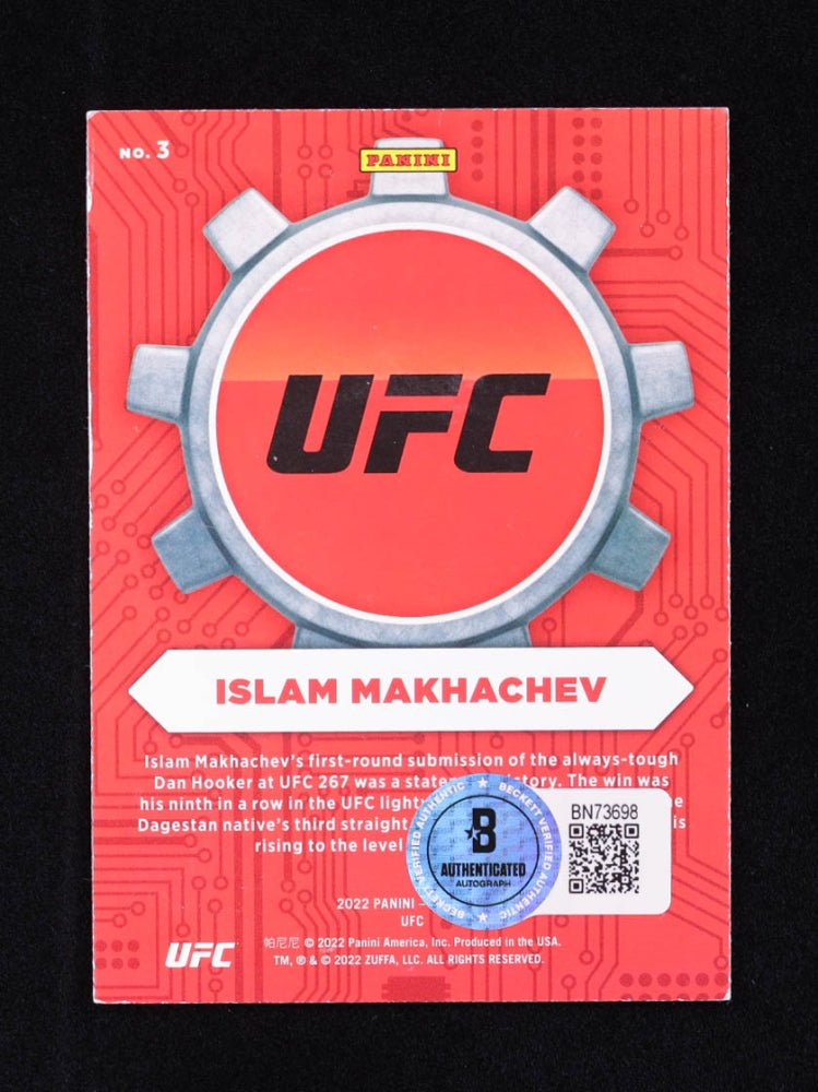 Islam Makhachev Signed 2022 Donruss UFC Craftsmen Press Proof Pink #3 (Beckett) (Online Order Only)