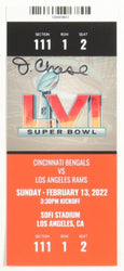 Ja'Marr Chase Signed Super Bowl LVI Commemorative Ticket (PIA) Cincinnati Bengals vs Los Angeles Rams (Online Order Only)
