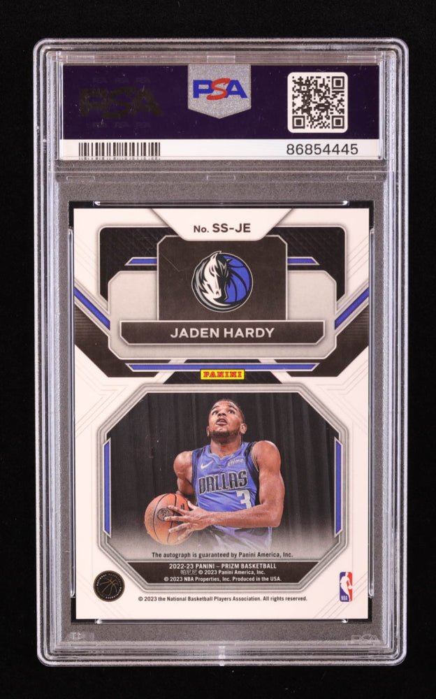 Jaden Hardy 2022-23 Panini Prizm Sensational Signatures #74 RC (PSA 10) (Online Order Only)