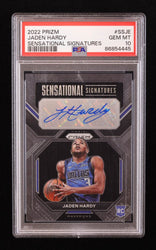 Jaden Hardy 2022-23 Panini Prizm Sensational Signatures #74 RC (PSA 10) (Online Order Only)