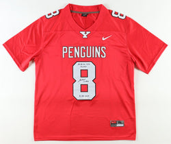 Jaleel McLaughlin Signed Jersey Inscribed "NCAA All-Time Rusher" & "8,166 Yards" (JSA) Youngstown State Penguins (Online Order Only)