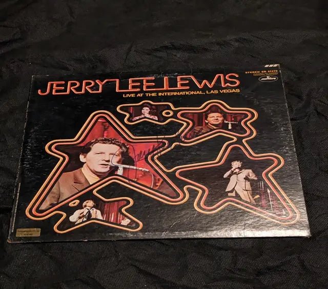 Jerry Lee Lewis autographed album "Live at the International, Las Vegas"  with coa 115160 with record (Online Order Only)