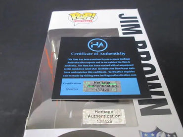Jim Brown Signed Cleveland Browns  Funko Pop #80 Football Heritage COA 137429 (Online Order Only)