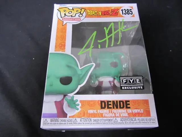 Justin Cook signed Gragon Ball Dende Funko Pop FYE #1385 COA 120787 (Online Order Only)