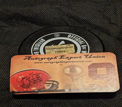 K'Andre Miller Auto Signed Hockey Puck with coa 114879 (Online Order Only)