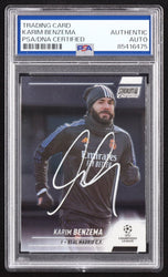 Karim Benzema Signed 2021-22 Stadium Club Chrome UEFA Champions League #68 (PSA) (Online Order Only)