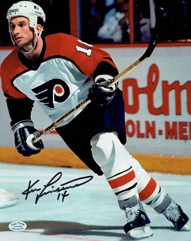 Ken Linseman Philadelphia Flyers Autographed 8x10 Photo Full Time coa (Online Order Only)