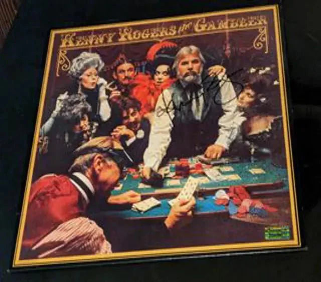 Kenny Rogers autographed the gambler album with coa (Online Order Only)
