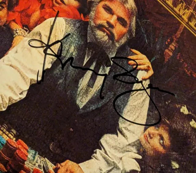 Kenny Rogers autographed the gambler album with coa (Online Order Only)