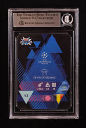 Kevin De Bruyne Signed 2019-20 Topps Crystal UEFA Champions League #42 (BGS) Beckett Witnessed (Online Order Only)