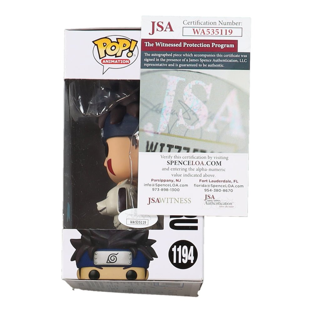 Kyle Hebert Signed "Naruto Shippuden" #1194 Kiba with Akamaru Funko Pop! Vinyl Figure (JSA) (Online Order Only)