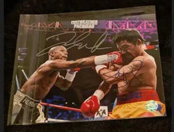Manny Pacquiao, Floyd Mayweather Jr Signed 8x10 Photo with COA (Online Order Only)