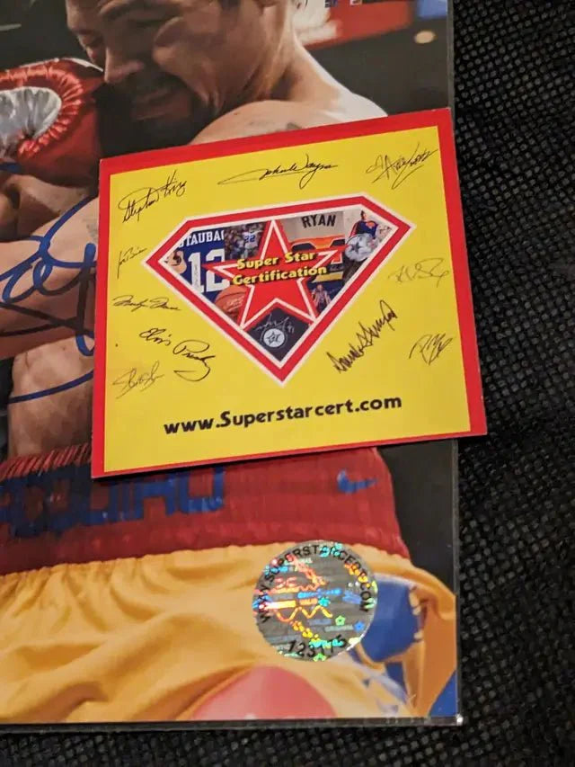 Manny Pacquiao, Floyd Mayweather Jr Signed 8x10 Photo with COA (Online Order Only)