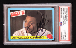 Manny Pacquiao Signed 1985 Topps Rocky IV #3 Apollo Creed (PSA) (Online Order Only)