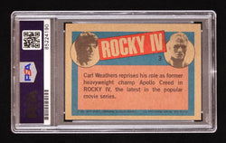 Manny Pacquiao Signed 1985 Topps Rocky IV #3 Apollo Creed (PSA) (Online Order Only)