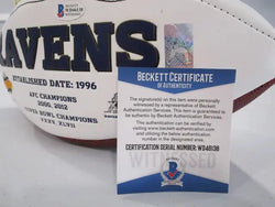 Mark Ingram of the Baltimore Ravens signed autographed logo football Beckett COA 138 (Online Order Only)