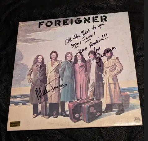 Mick Jones autographed Foreigner album with coa 115146 and with record (Online Order Only)