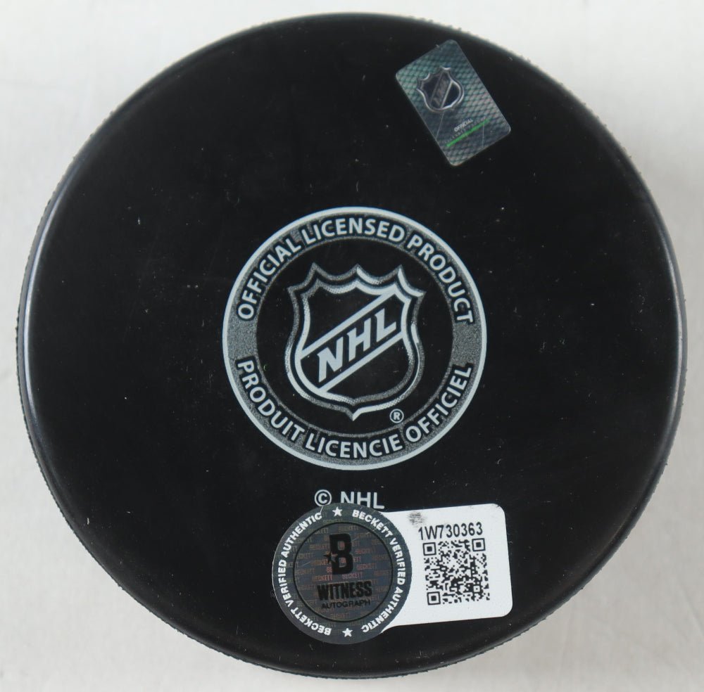 Miro Heiskanen Signed Stars Logo Hockey Puck (Beckett) (Online Order Only)