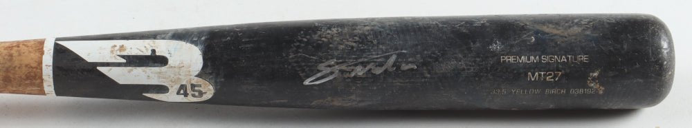 Noelvi Marte Signed B-45 Baseball Bat (JSA) (Online Order Only)