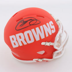 Odell Beckham Jr. Signed Browns Amp Alternate Speed Mini Helmet (JSA) (Online Order Only)