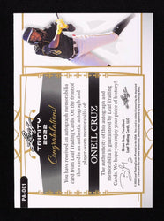 Oneil Cruz 2022 Leaf Trinity Patch Autographs Silver Foil #PAOC1 RC #35/99 (Online Order Only)