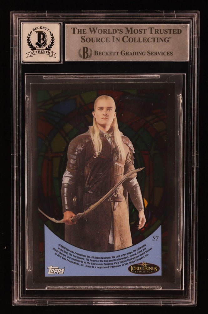 Orlando Bloom Signed 2006 Topps Lord of the Rings Evolution Stained Glass #S7 Legolas (BGS | Auto 10) Beckett Witnessed (Online Order Only)