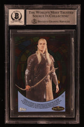 Orlando Bloom Signed 2006 Topps Lord of the Rings Evolution Stained Glass #S7 Legolas (BGS | Auto 10) Beckett Witnessed (Online Order Only)