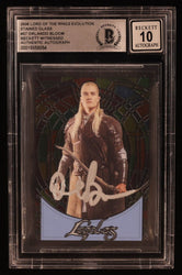 Orlando Bloom Signed 2006 Topps Lord of the Rings Evolution Stained Glass #S7 Legolas (BGS | Auto 10) Beckett Witnessed (Online Order Only)