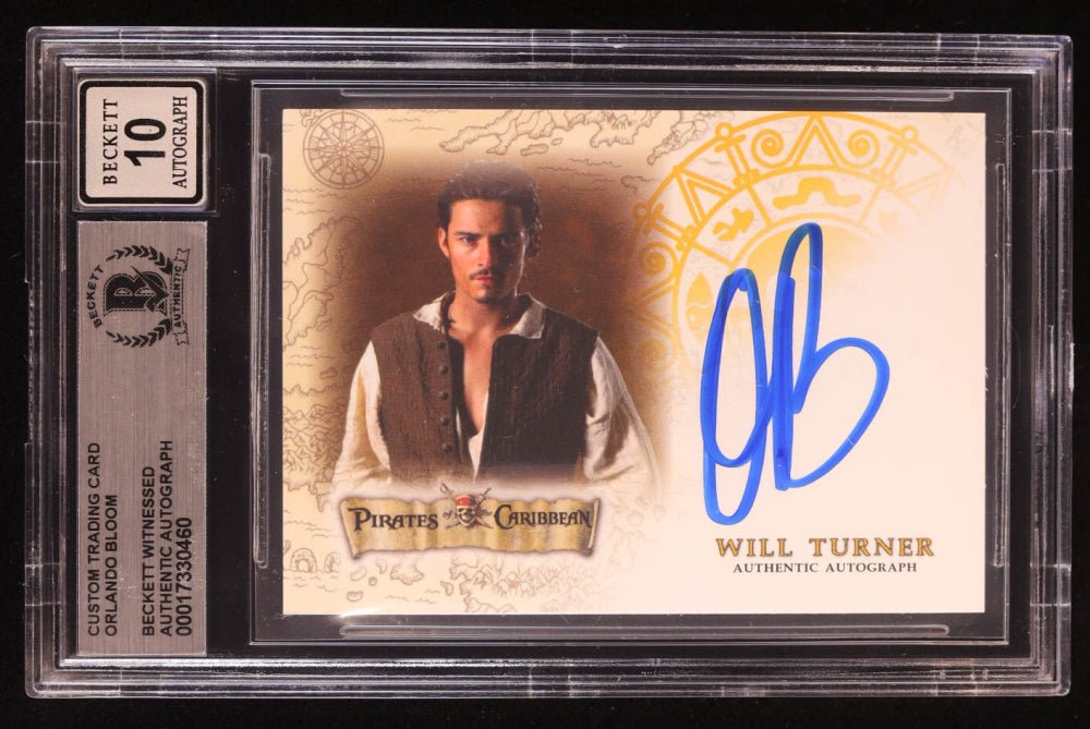Orlando Bloom Signed "Pirates of the Caribbean" Custom Trading Card (BGS | Auto 10) Beckett Witnessed (Online Order Only)