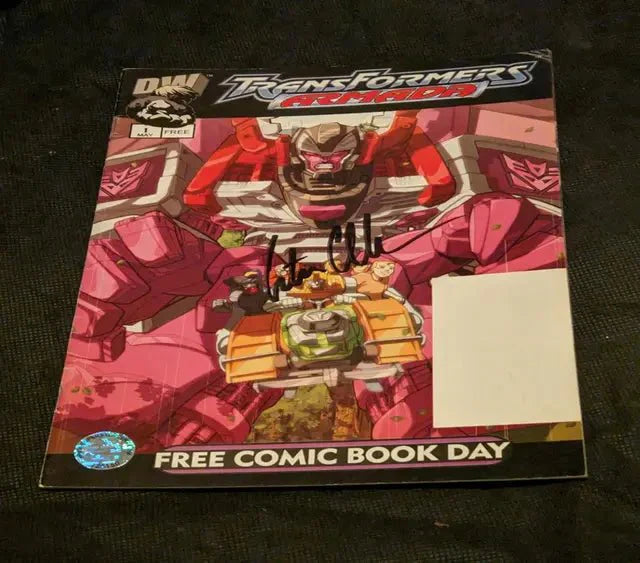 Peter Collin autographed Transformer comic with COA 126150 (Online Order Only)