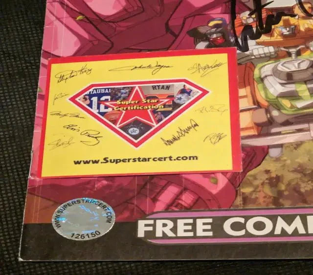 Peter Collin autographed Transformer comic with COA 126150 (Online Order Only)