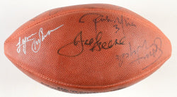"Pro Football Greats" Super Bowl XXIX Logo Football With Acrylic Display Case Signed By (8) With Lynn Swann, Dan Reeves, Joe Greene, Daryl Johnston (PSA) (Online Order Only)