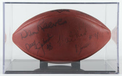 "Pro Football Greats" Super Bowl XXIX Logo Football With Acrylic Display Case Signed By (8) With Lynn Swann, Dan Reeves, Joe Greene, Daryl Johnston (PSA) (Online Order Only)