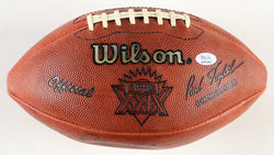 "Pro Football Greats" Super Bowl XXIX Logo Football With Acrylic Display Case Signed By (8) With Lynn Swann, Dan Reeves, Joe Greene, Daryl Johnston (PSA) (Online Order Only)