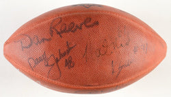 "Pro Football Greats" Super Bowl XXIX Logo Football With Acrylic Display Case Signed By (8) With Lynn Swann, Dan Reeves, Joe Greene, Daryl Johnston (PSA) (Online Order Only)