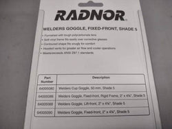RADNOR Welders Goggles Part Number RAD64005090 (Online Order Only)